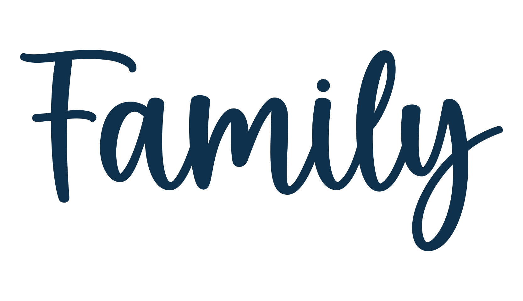Family, handwriting font preview