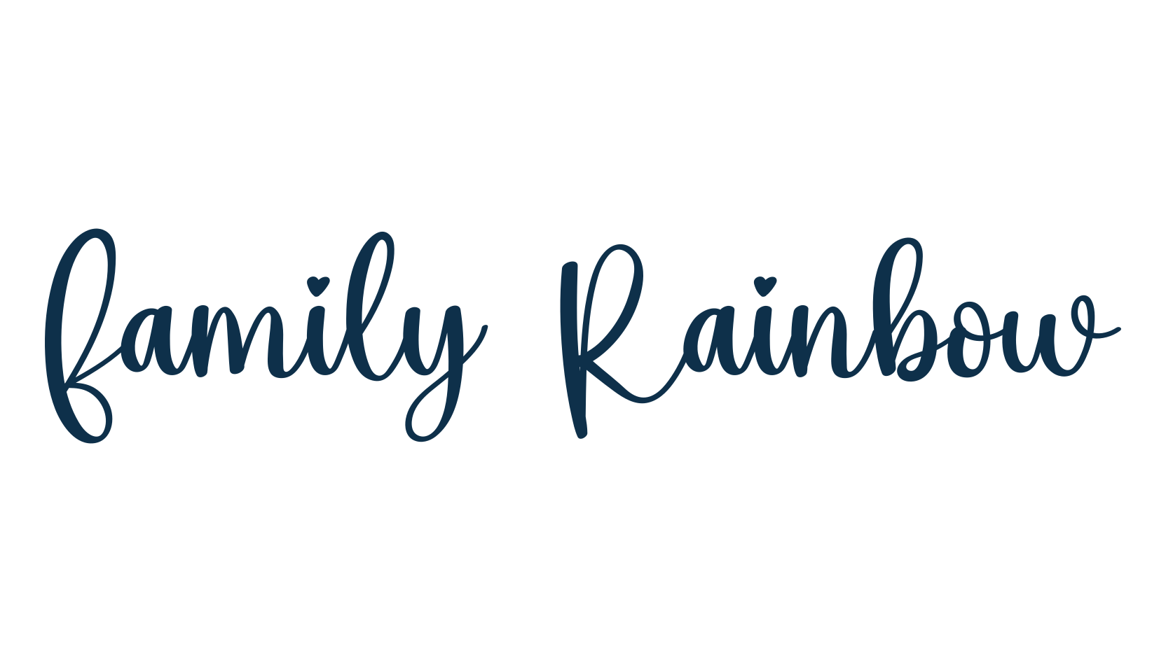 Family Rainbow, script calligraphy fancy decorative font preview