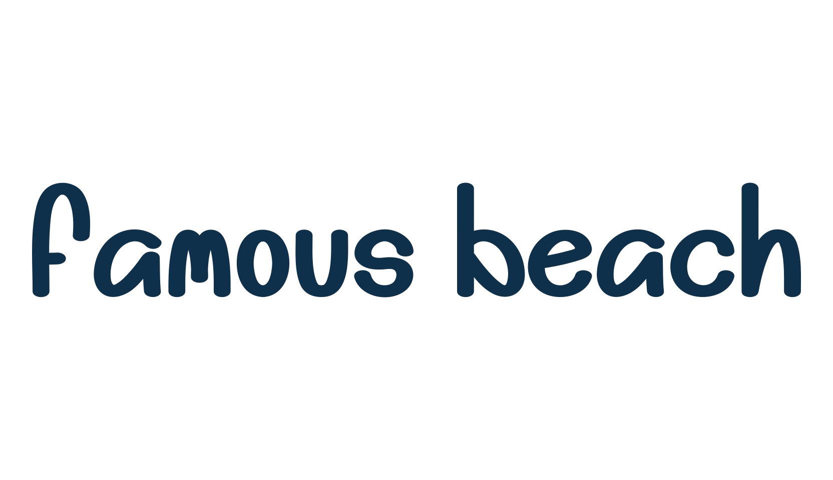Famous Beach, fancy decorative font preview