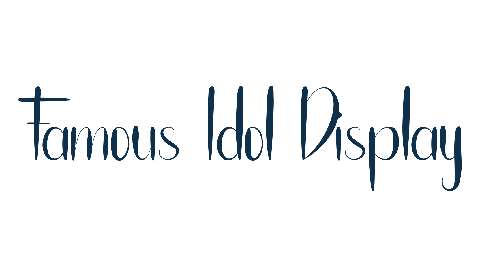 Famous Idol Display, display market font preview