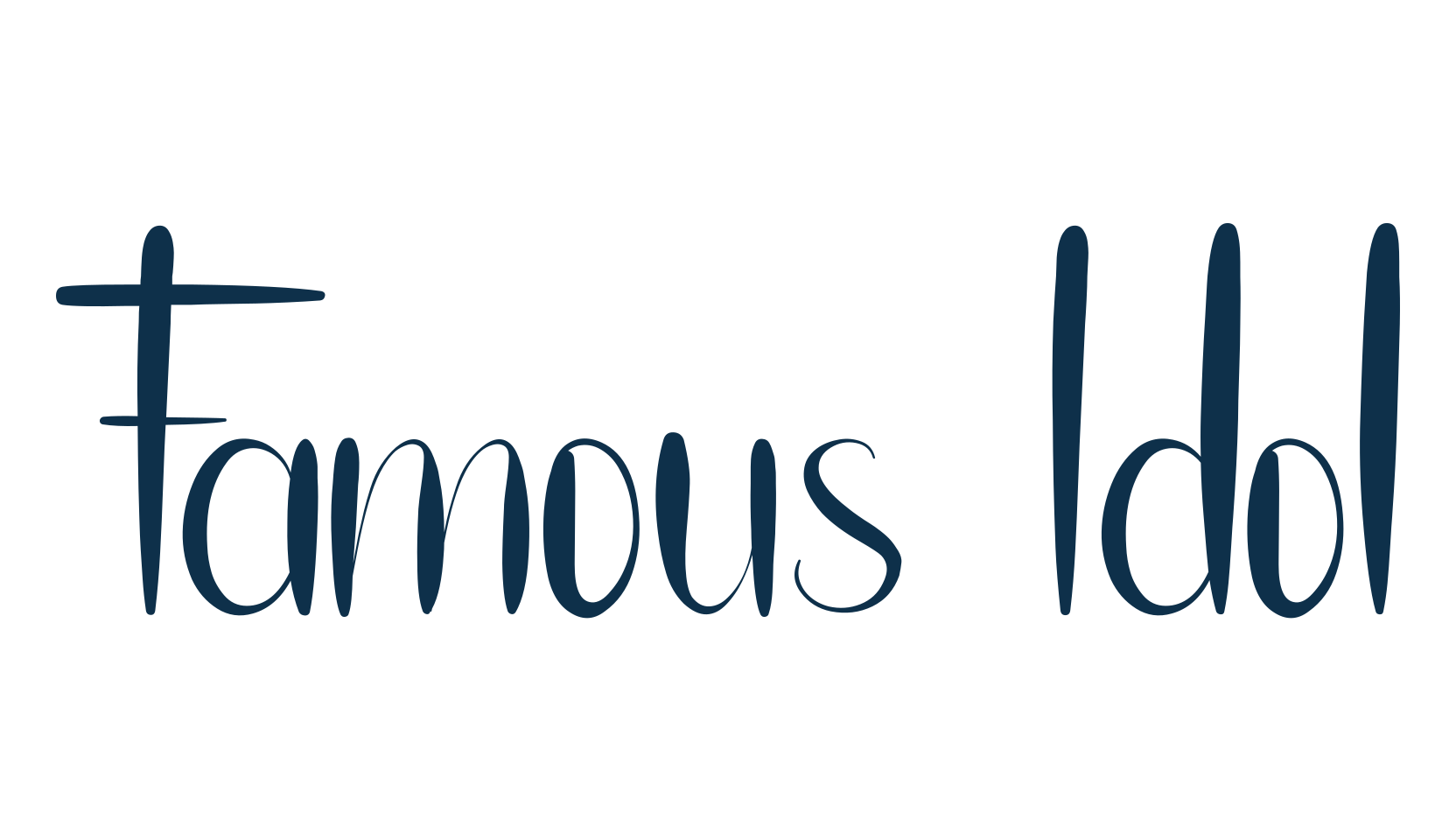 Famous Idol, display market font preview