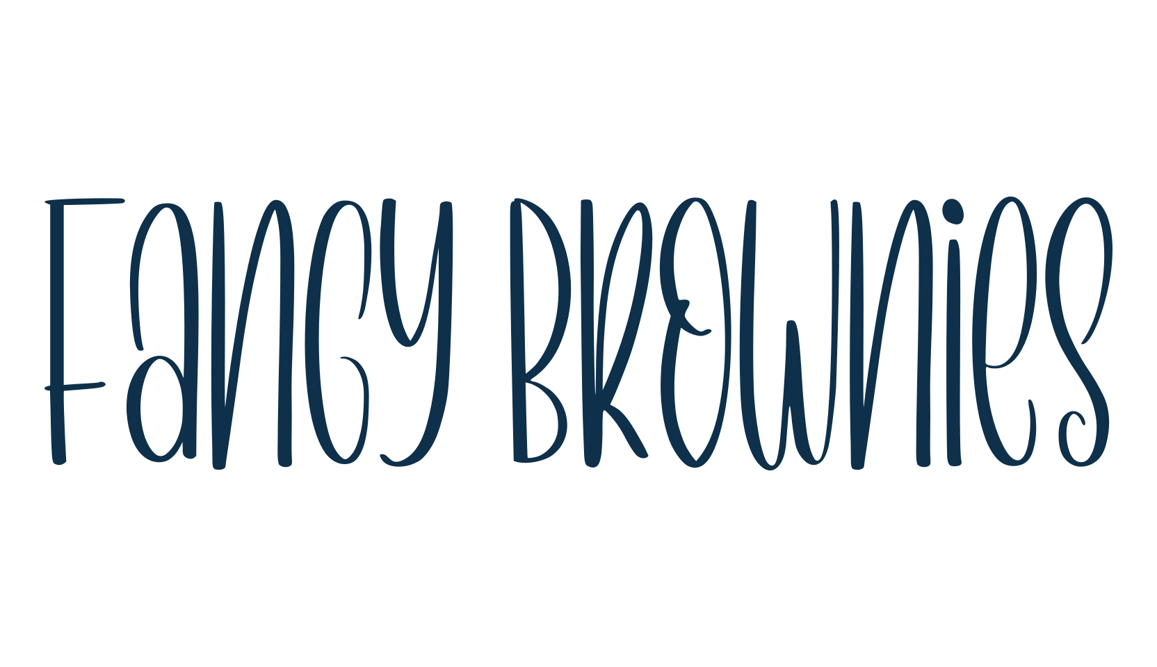 Fancy Brownies, display market font preview