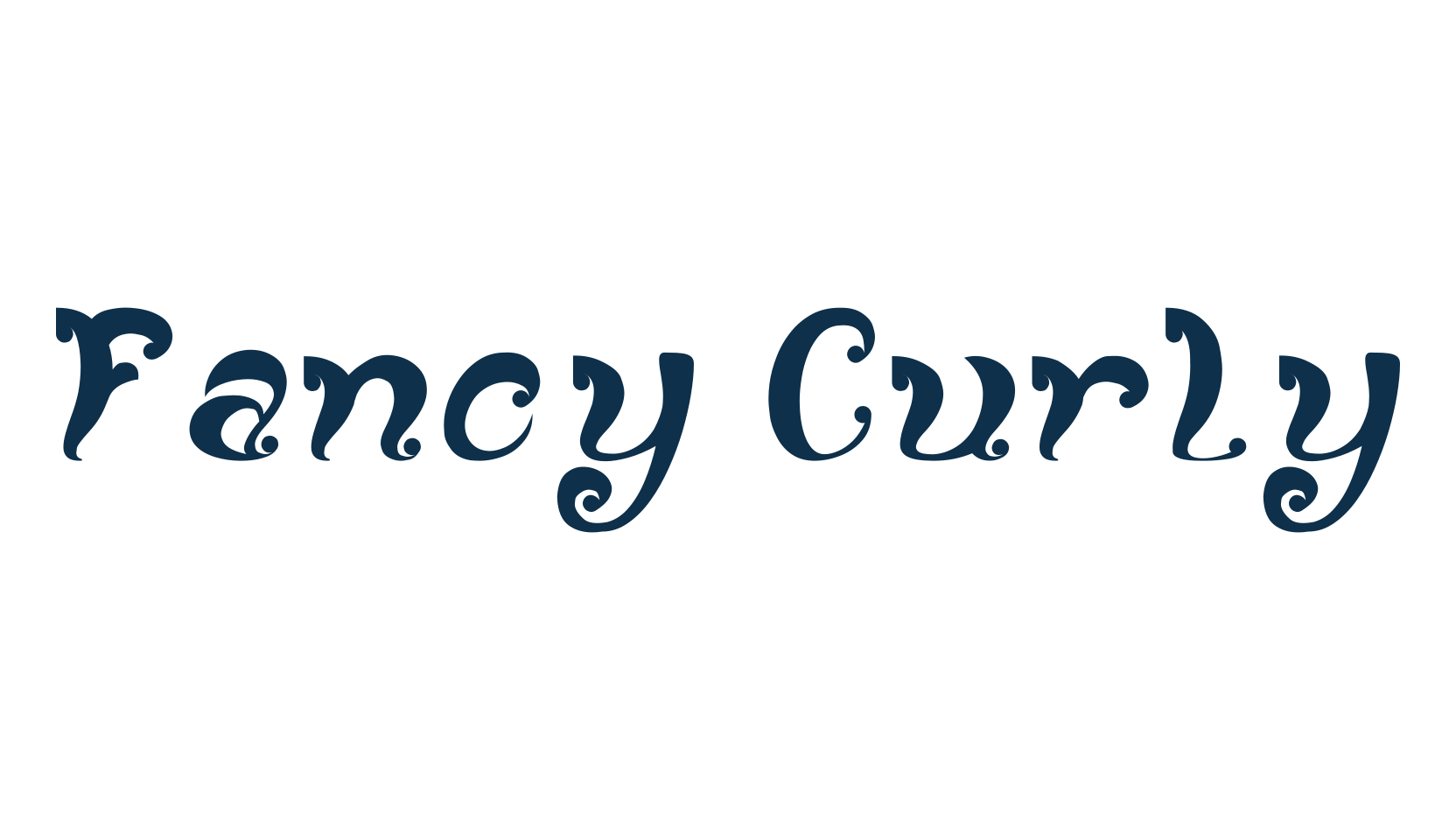 Fancy Curly, curly font preview