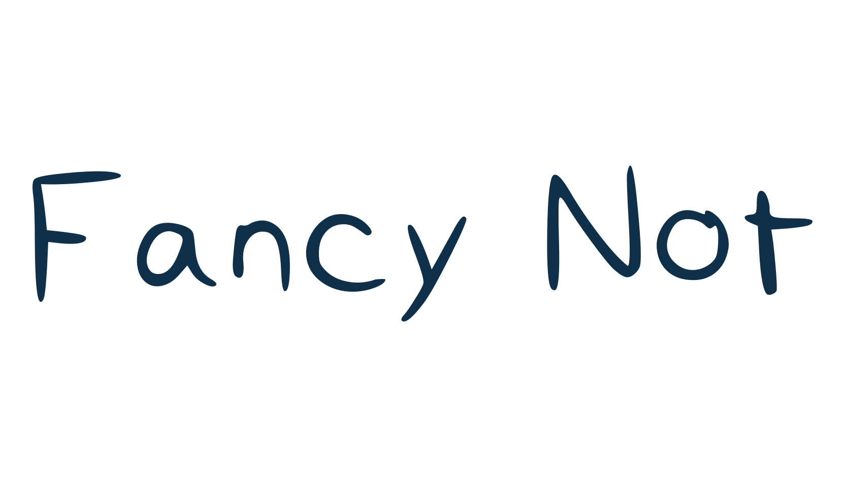 Fancy Not, script handwritten fancy decorative calligraphy font preview