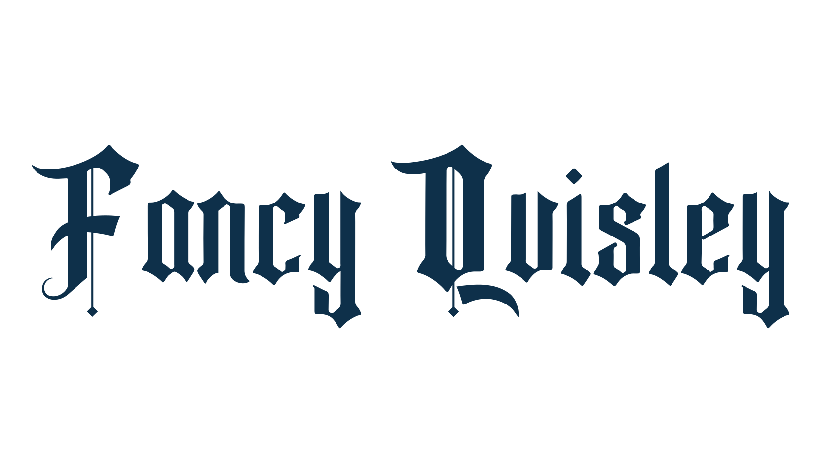 Fancy Quisley, medieval font preview
