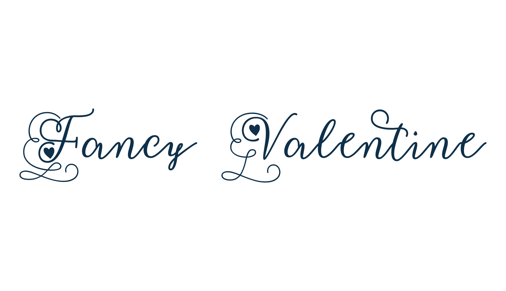 Fancy Valentine, fancy decorative font preview