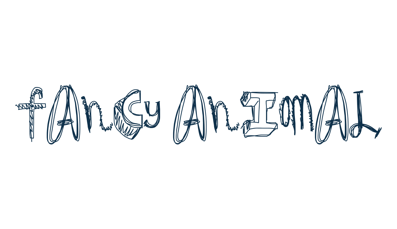 Fancy Animal, fancy decorative font preview