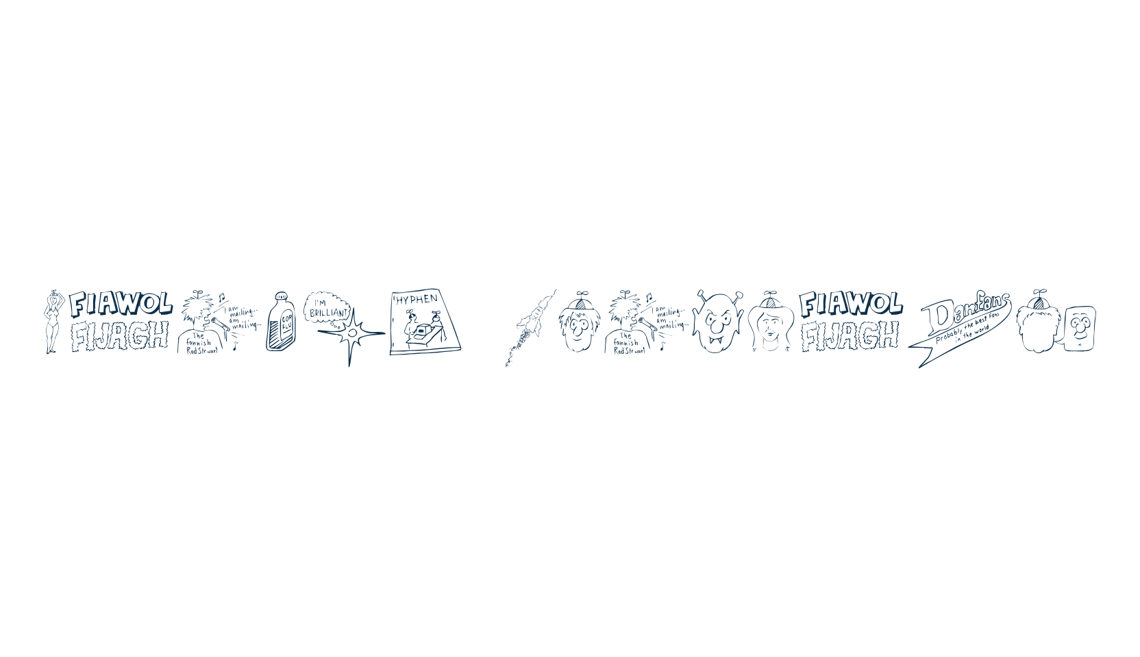 Fandom Dingbats, fancy decorative font preview