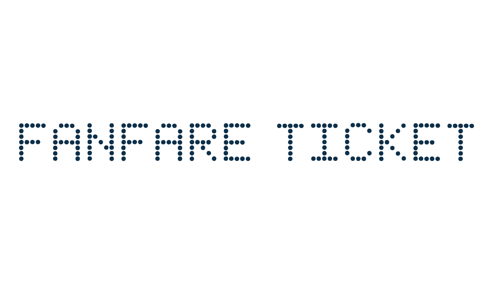 Fanfare Ticket, techno lcd sci-fi font preview