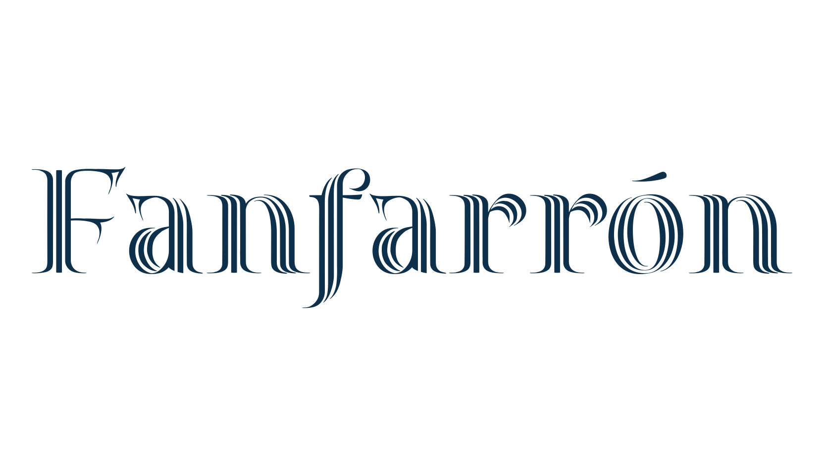 Fanfarrón, fancy retro decorative font preview