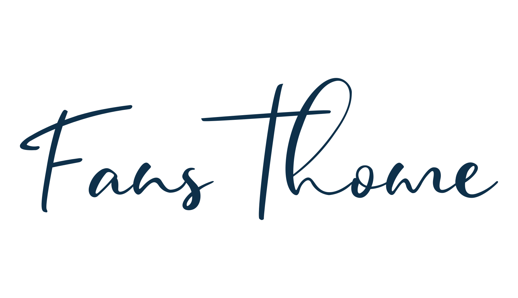 Fansthome, script handwritten fancy decorative calligraphy font preview