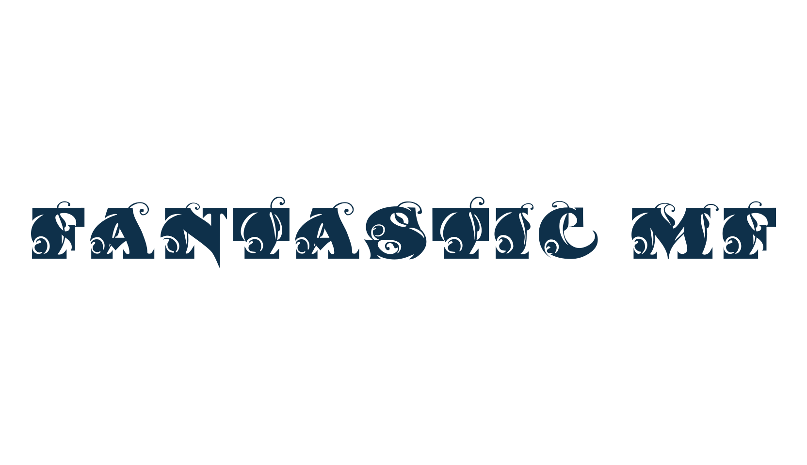 Fantastic MF, fancy retro decorative font preview