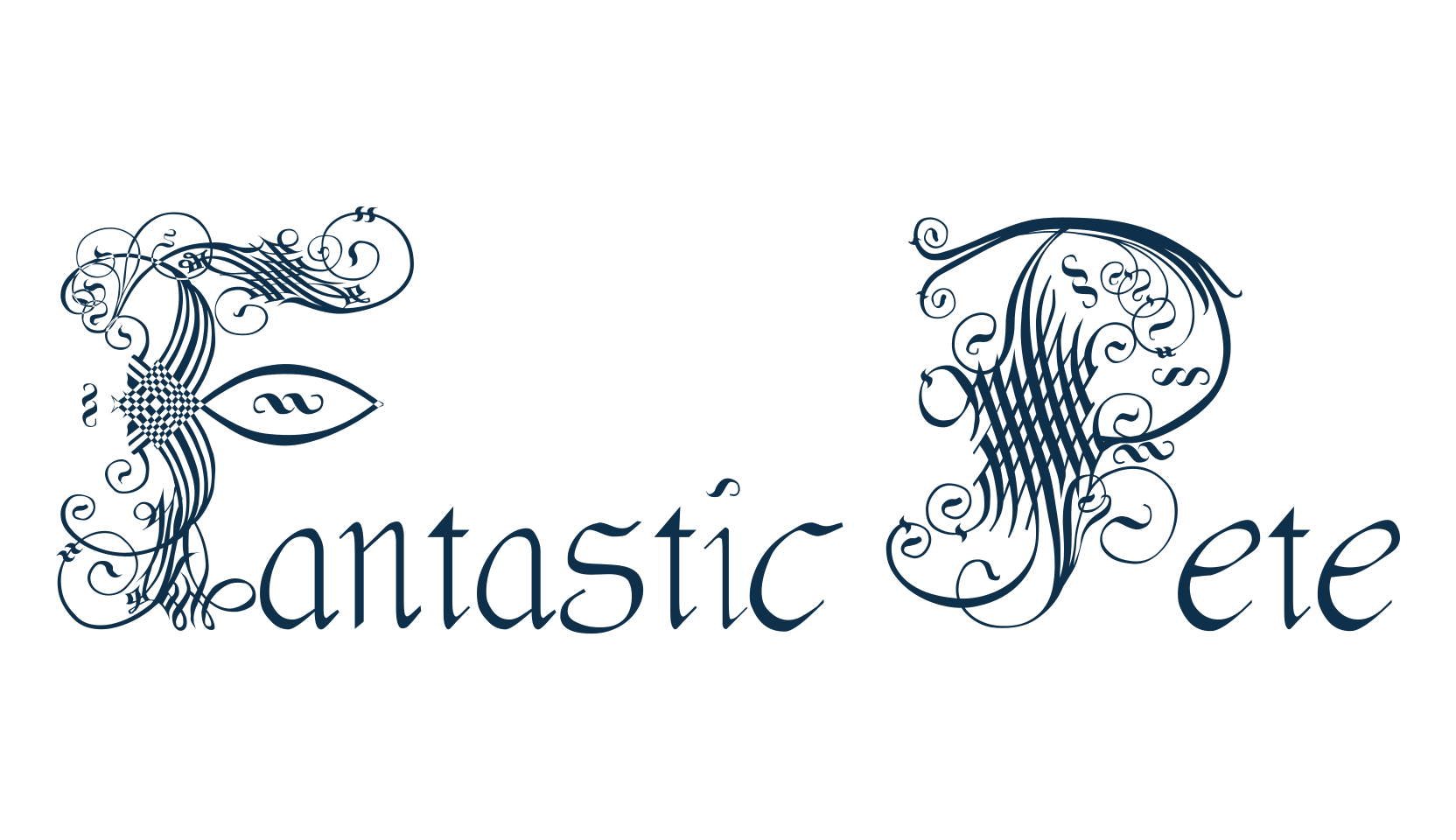 Fantastic Pete, fancy decorative font preview