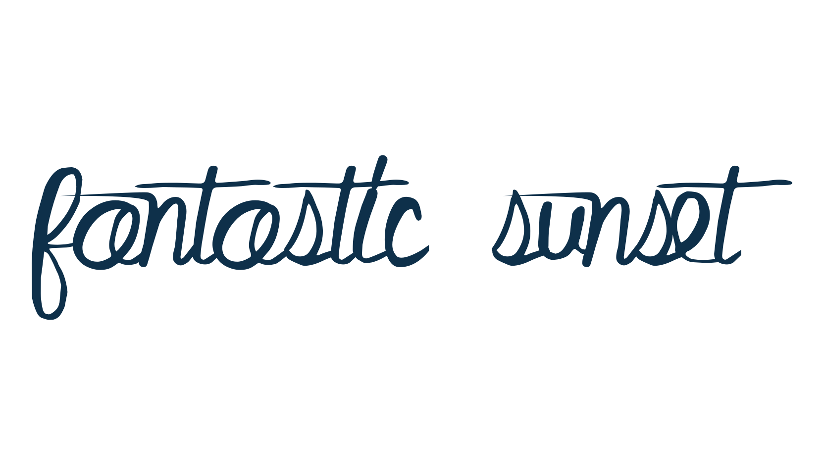 Fantastic Sunset, handwriting font preview