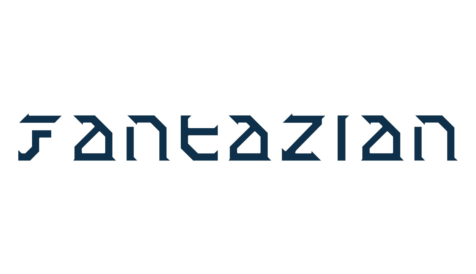 Fantazian, fancy various techno sci-fi font preview