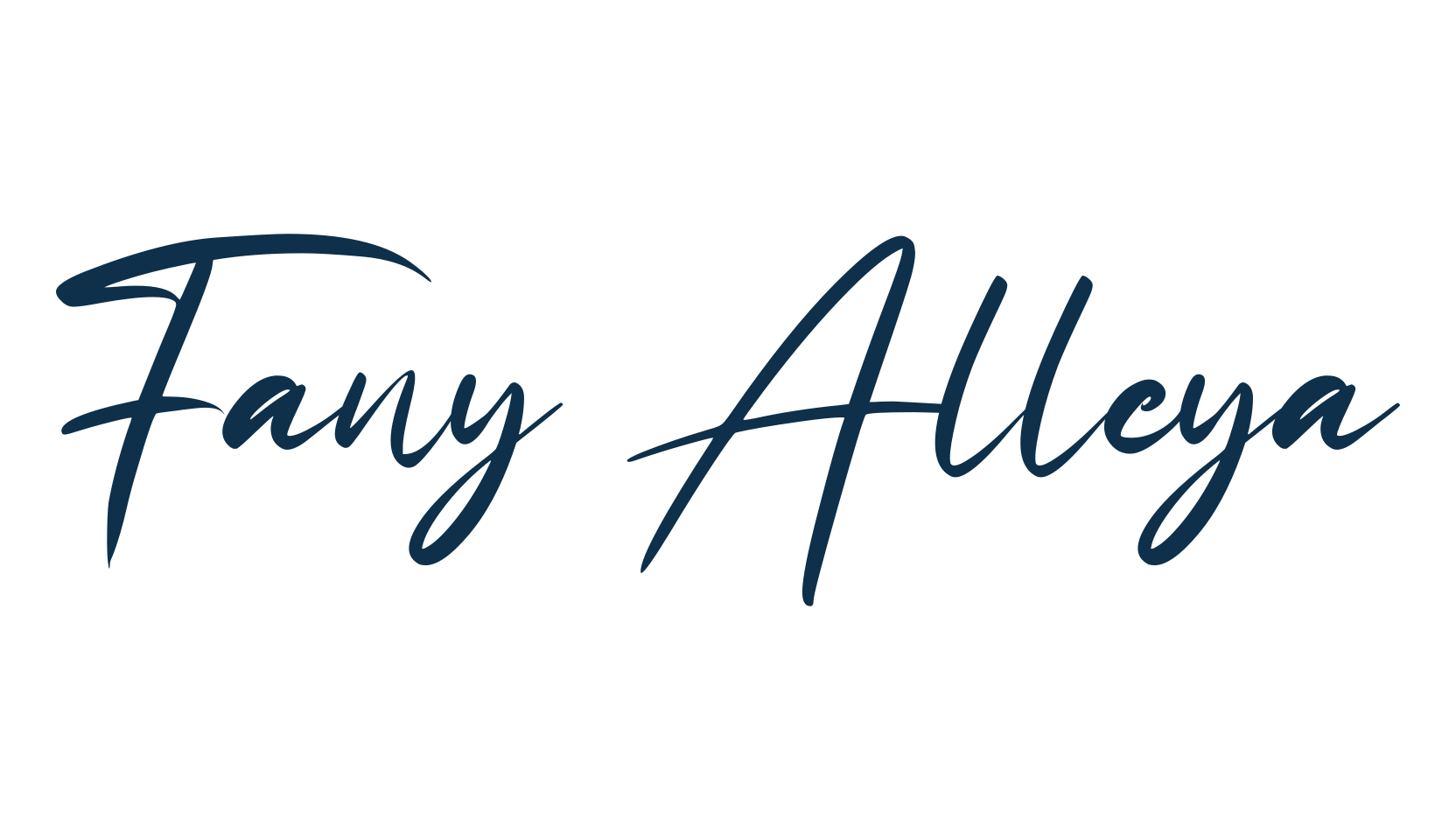 Fany Alleya, handwriting font preview