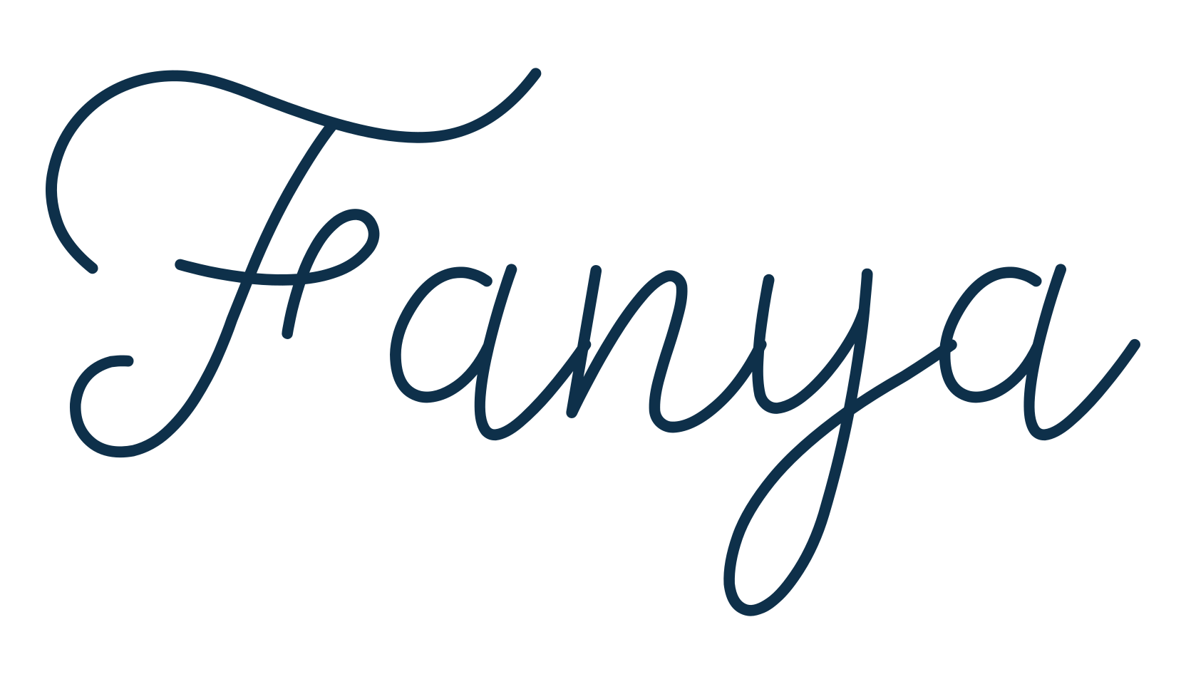 Fanya, script handwritten fancy decorative calligraphy font preview