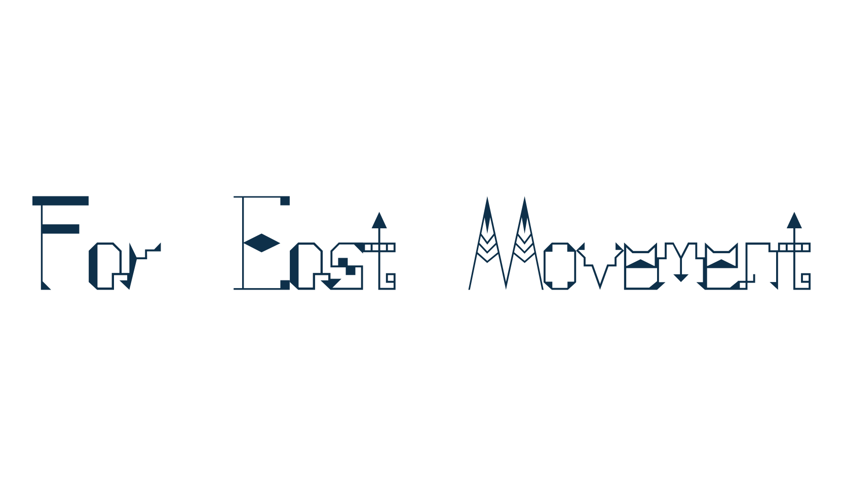 Far East Movement, decorative font preview