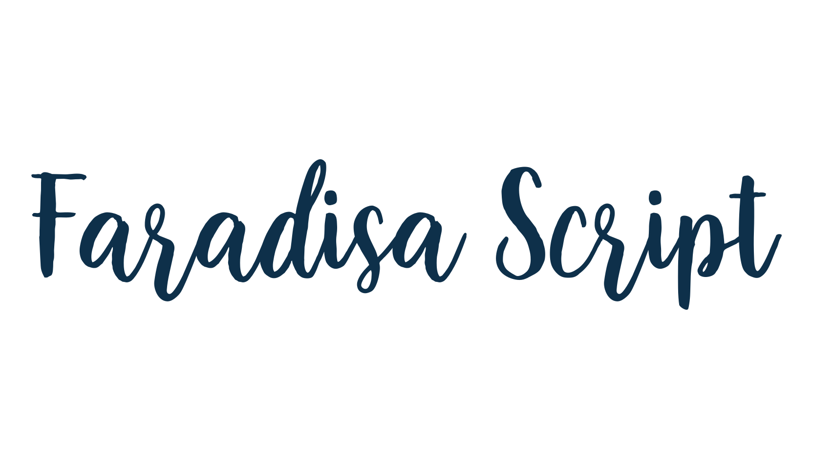 Faradisa Script, script handwritten fancy decorative calligraphy font preview