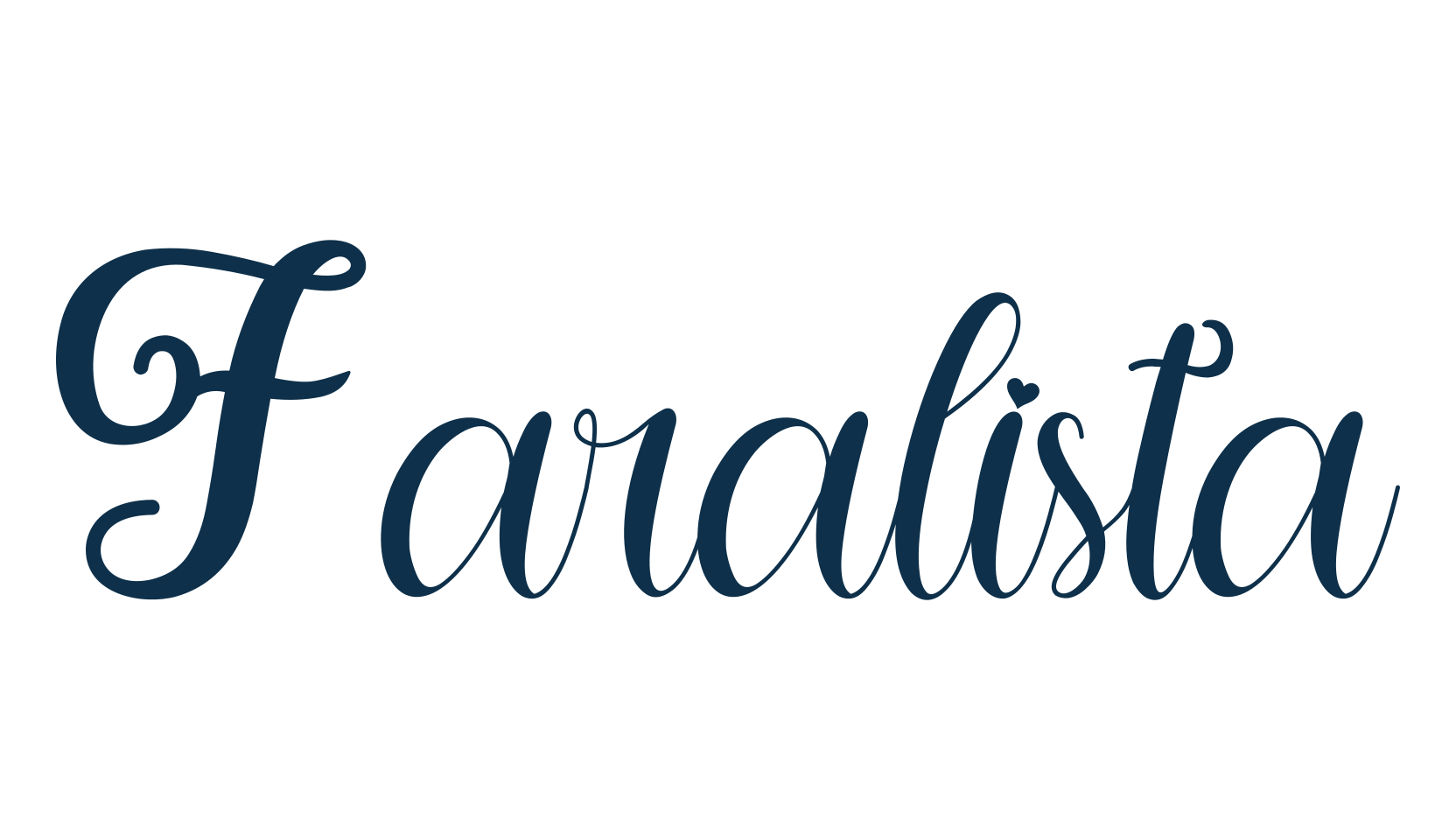 Faralista, calligraphy font preview