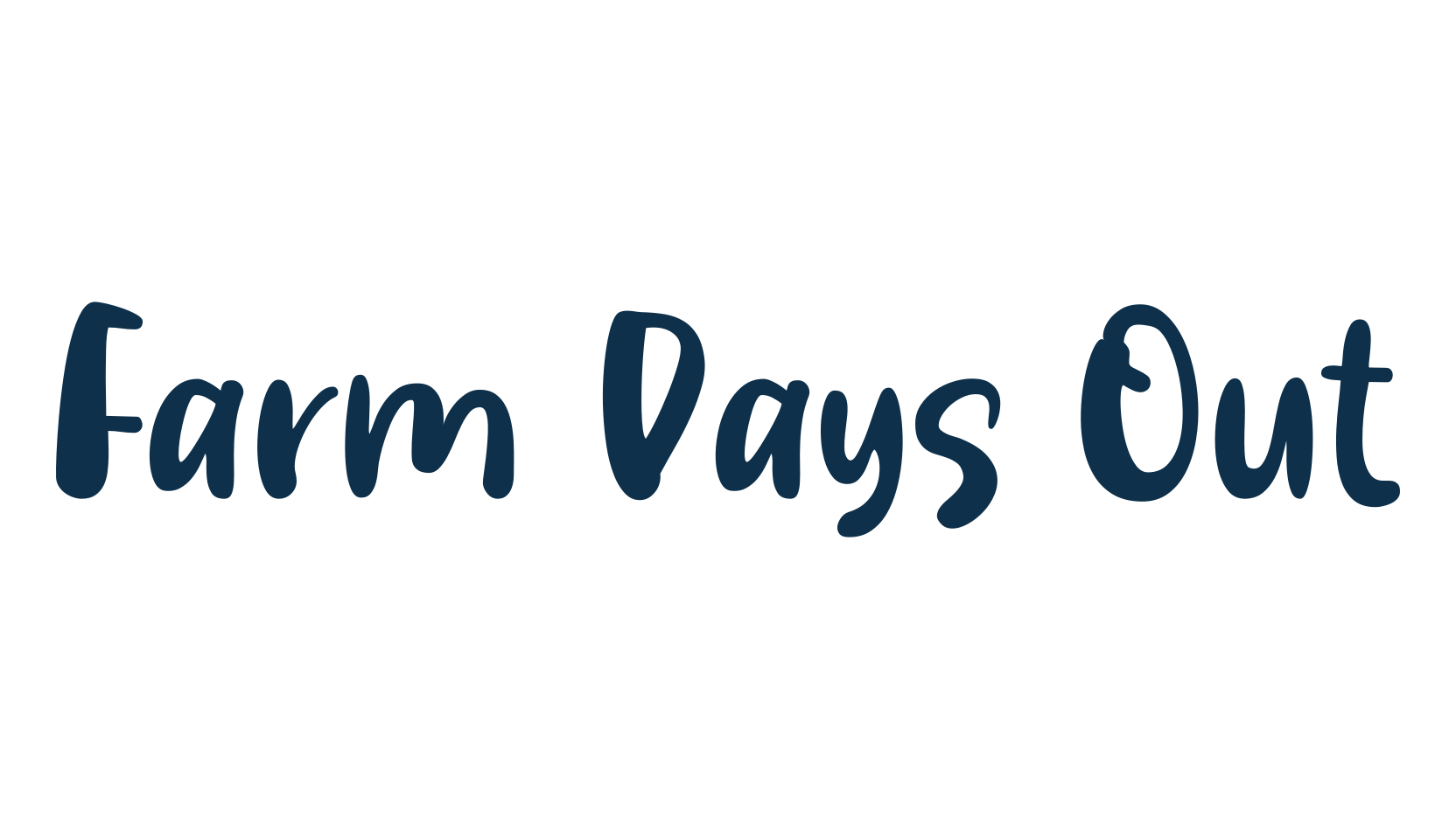 Farm Days Out, handwriting font preview