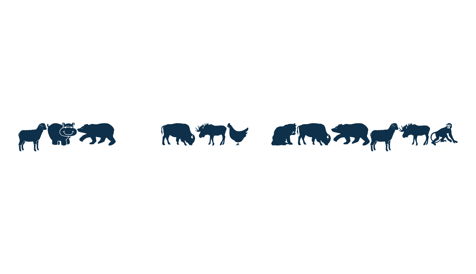 Farm & Wild Animals, fancy decorative font preview