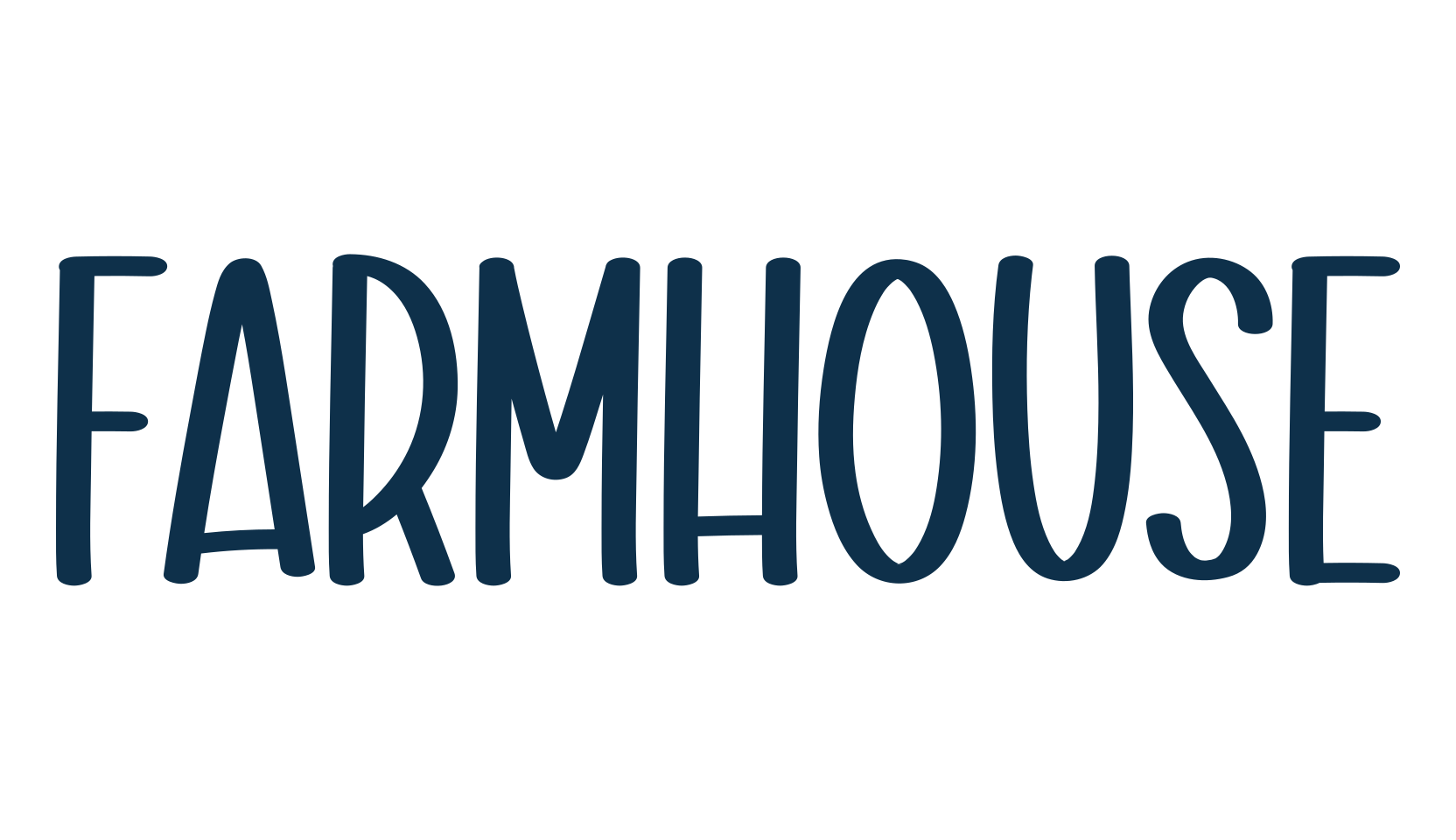 Farmhouse (farmhouse-16), handwriting font preview