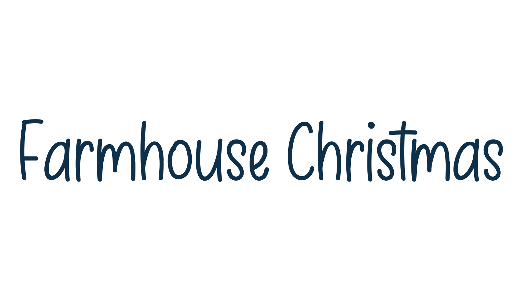 Farmhouse Christmas, script handwritten fancy decorative calligraphy font preview