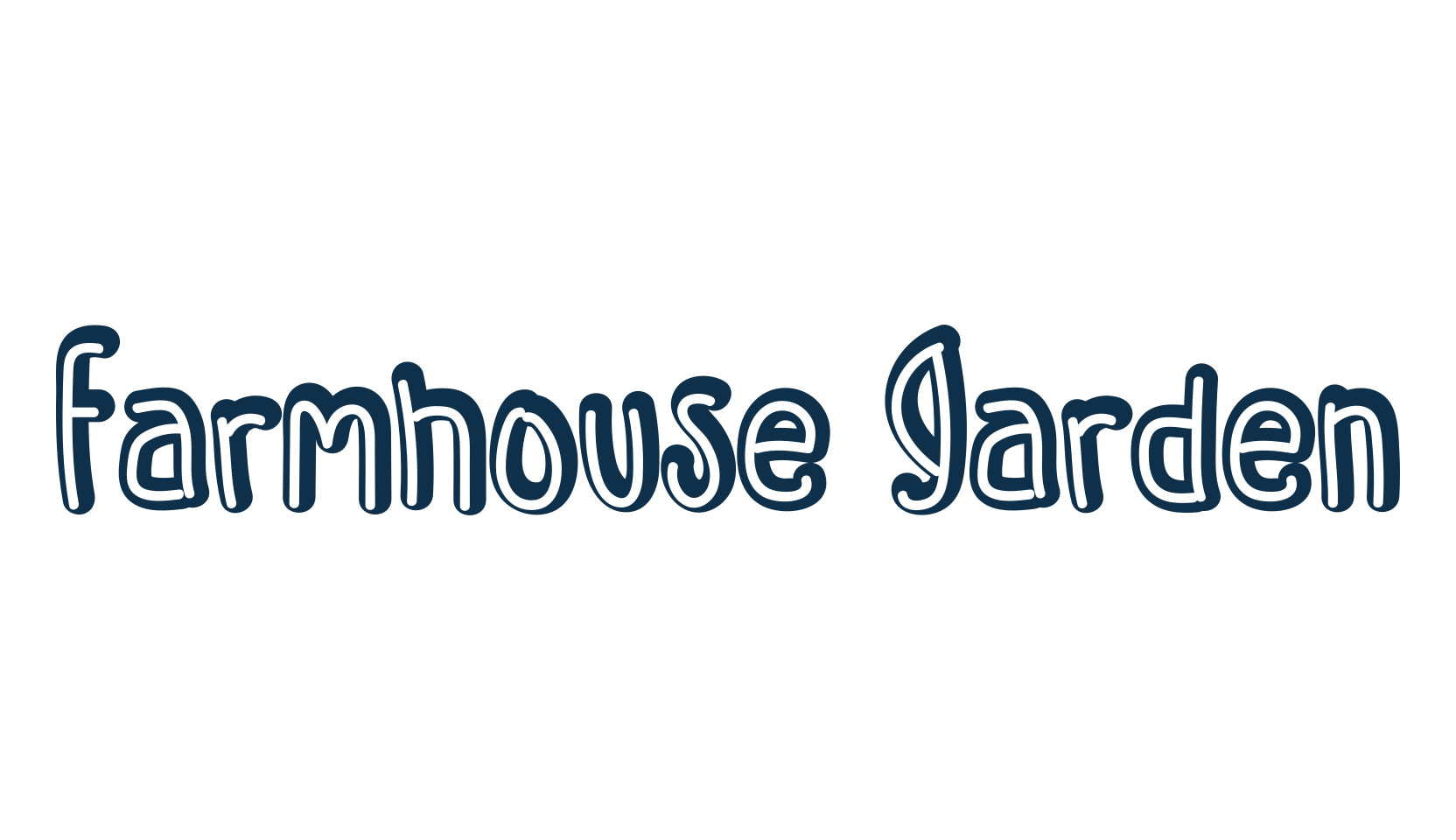 Farmhouse Garden, cartoon font preview