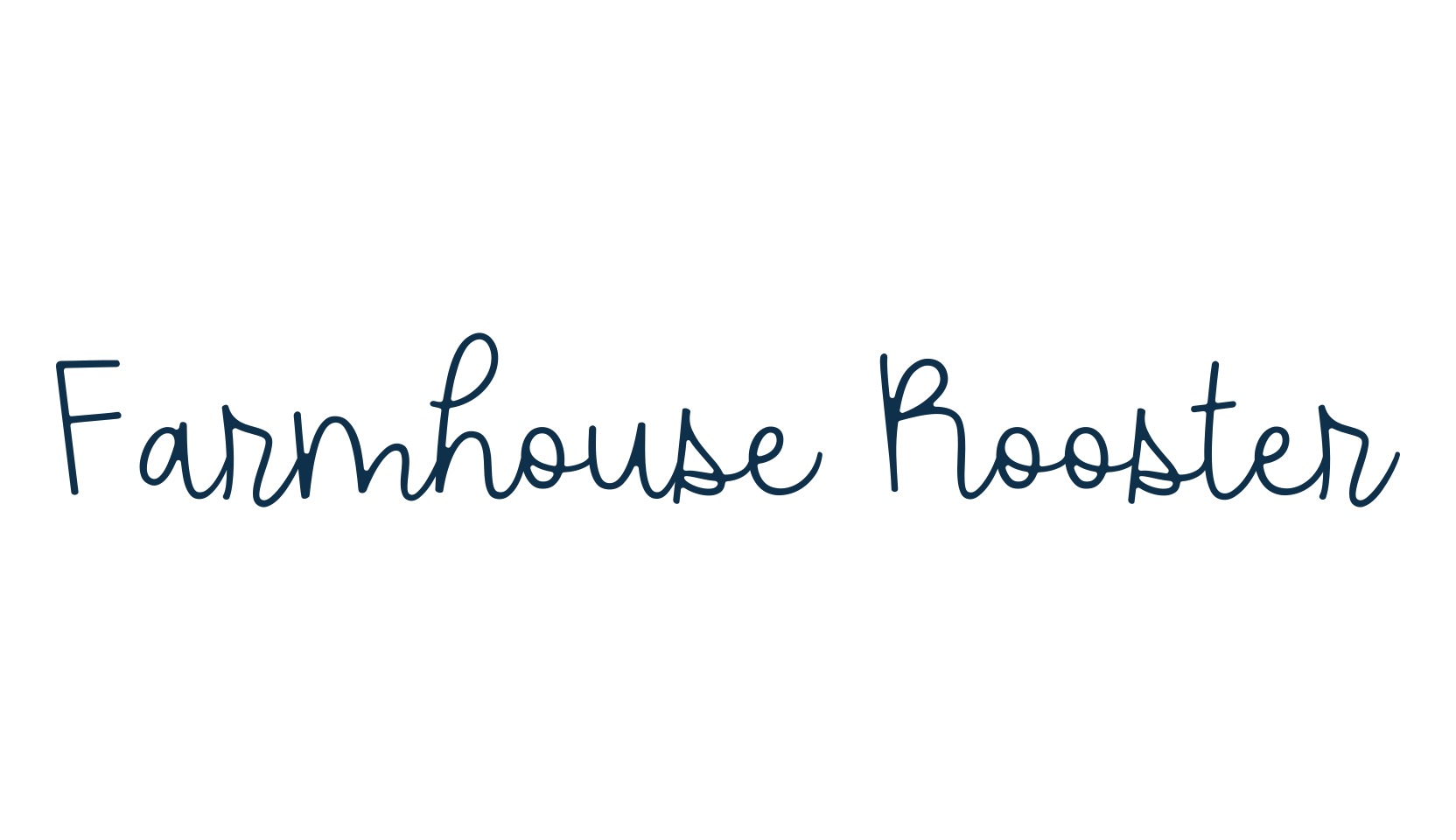 Farmhouse Rooster, handwriting font preview