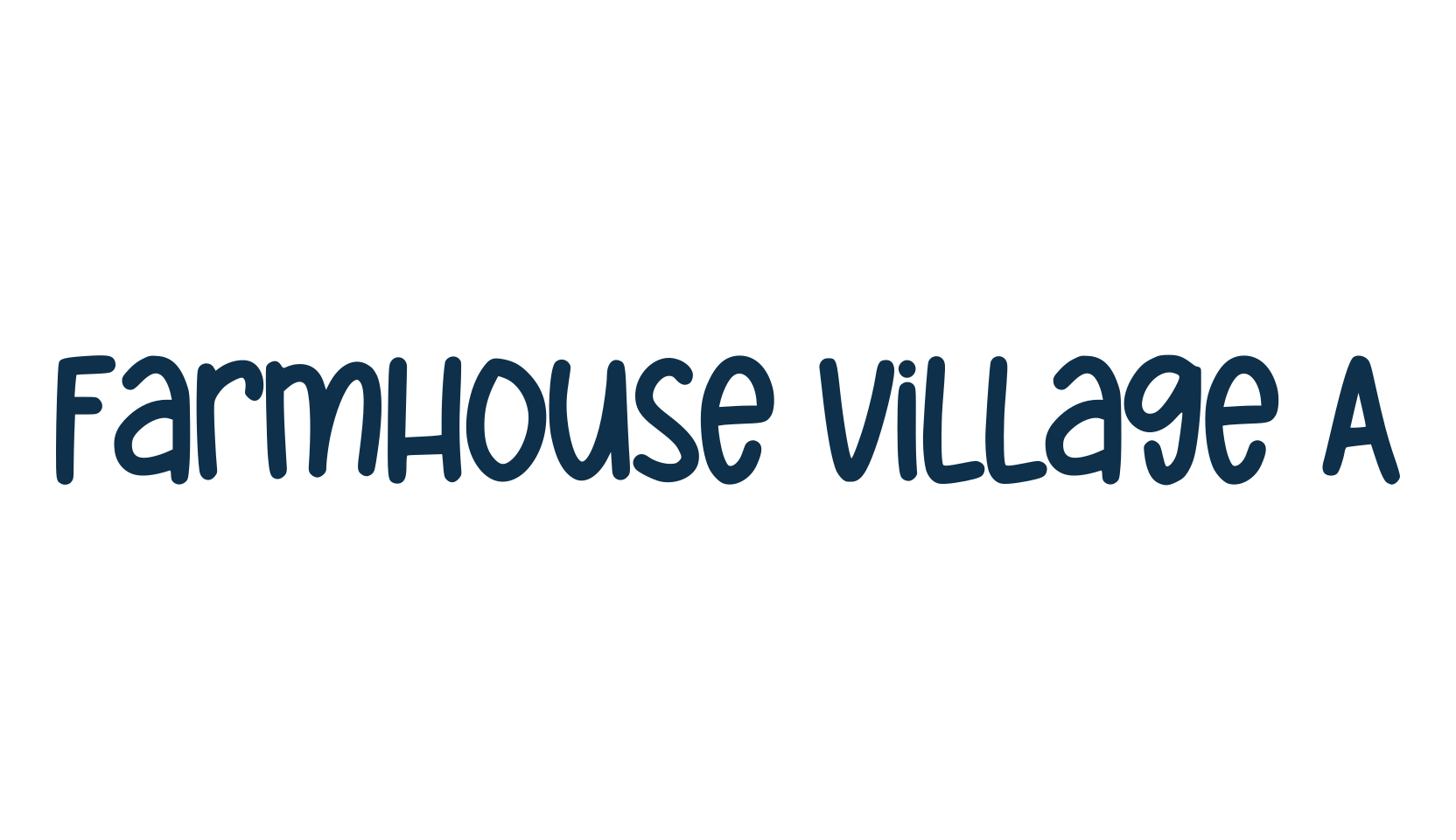 Farmhouse Village A, script handwritten fancy decorative calligraphy font preview