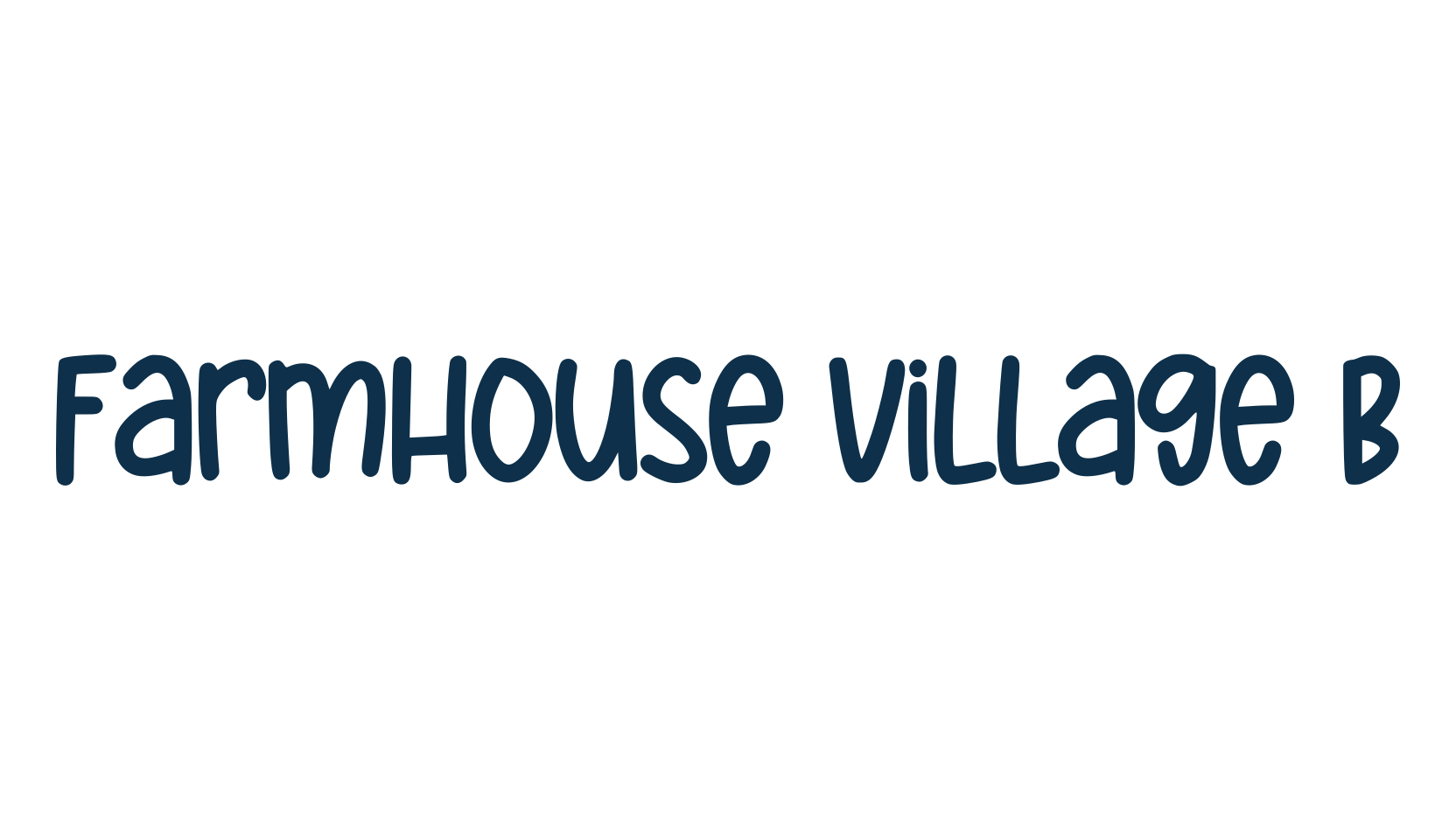 Farmhouse Village B, script handwritten fancy decorative calligraphy font preview