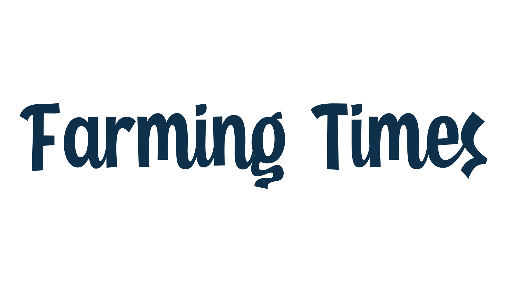 Farming Times, fancy decorative font preview