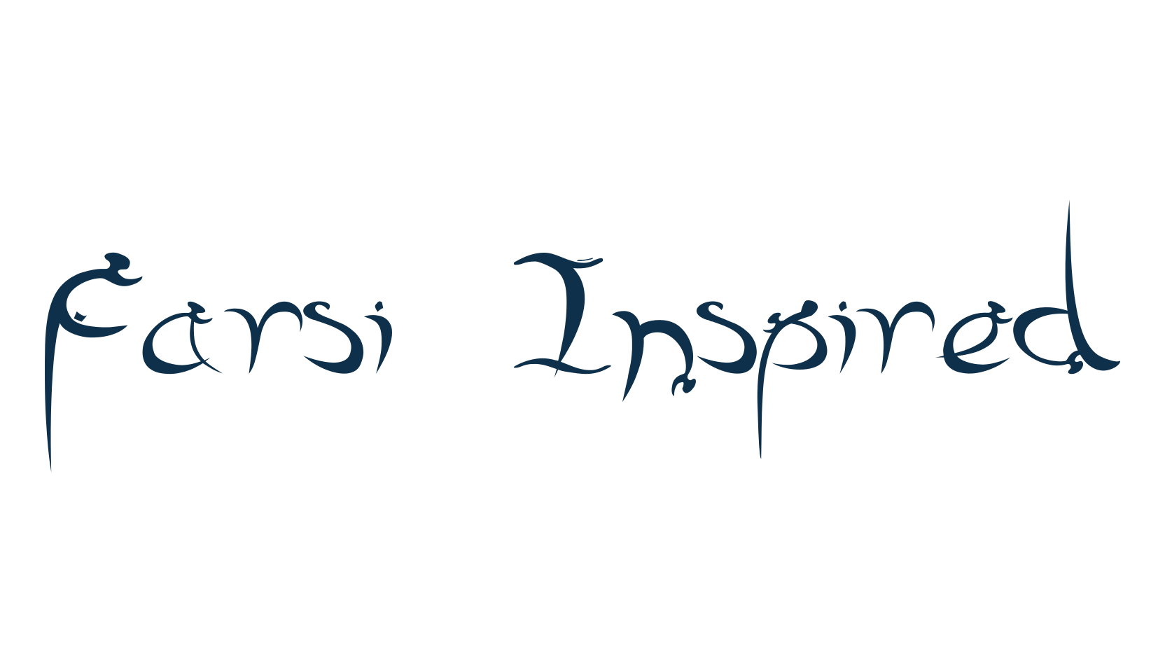 Farsi Inspired, fancy various foreign look font preview