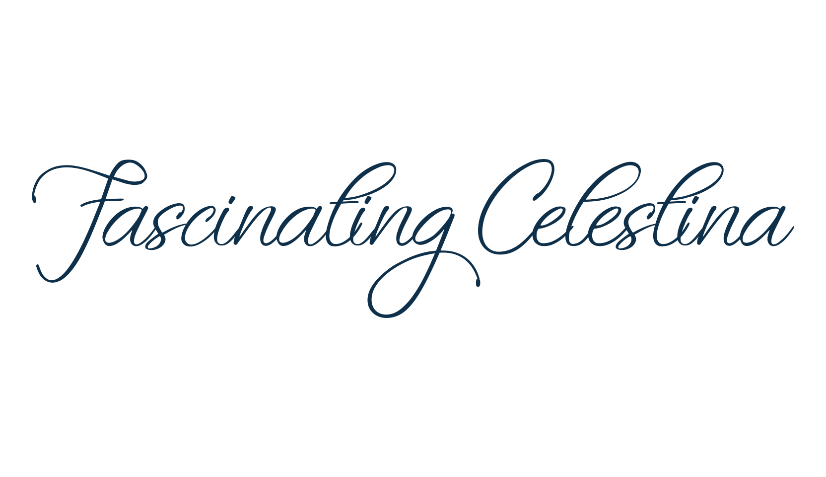 Fascinating Celestina, script calligraphy fancy decorative font preview