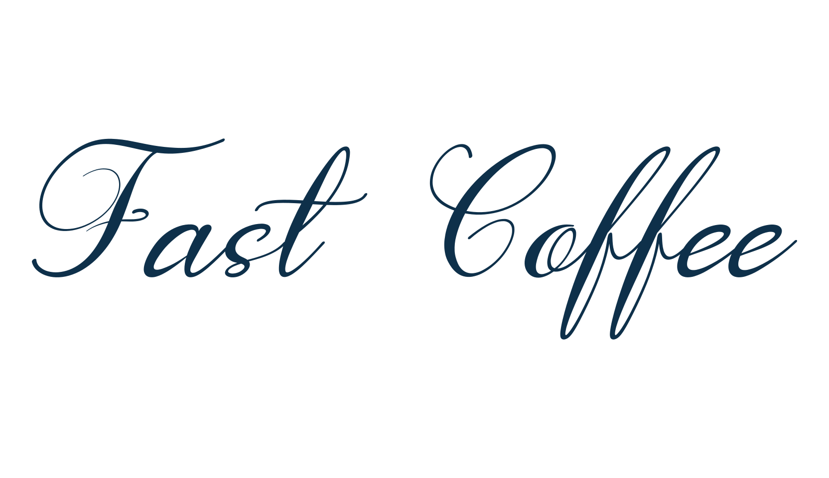 Fast Coffee, calligraphy font preview