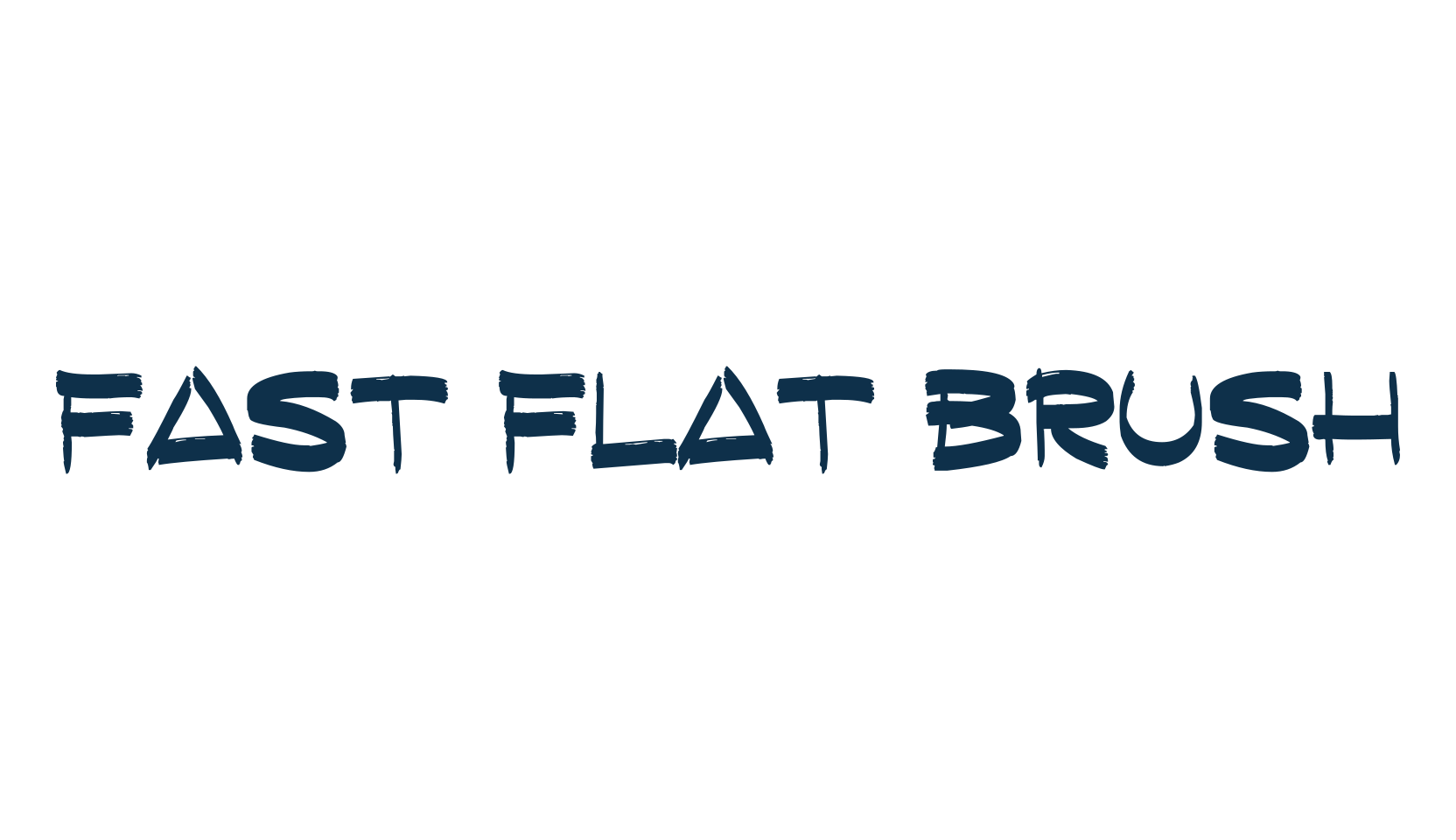Fast Flat Brush, brush font preview