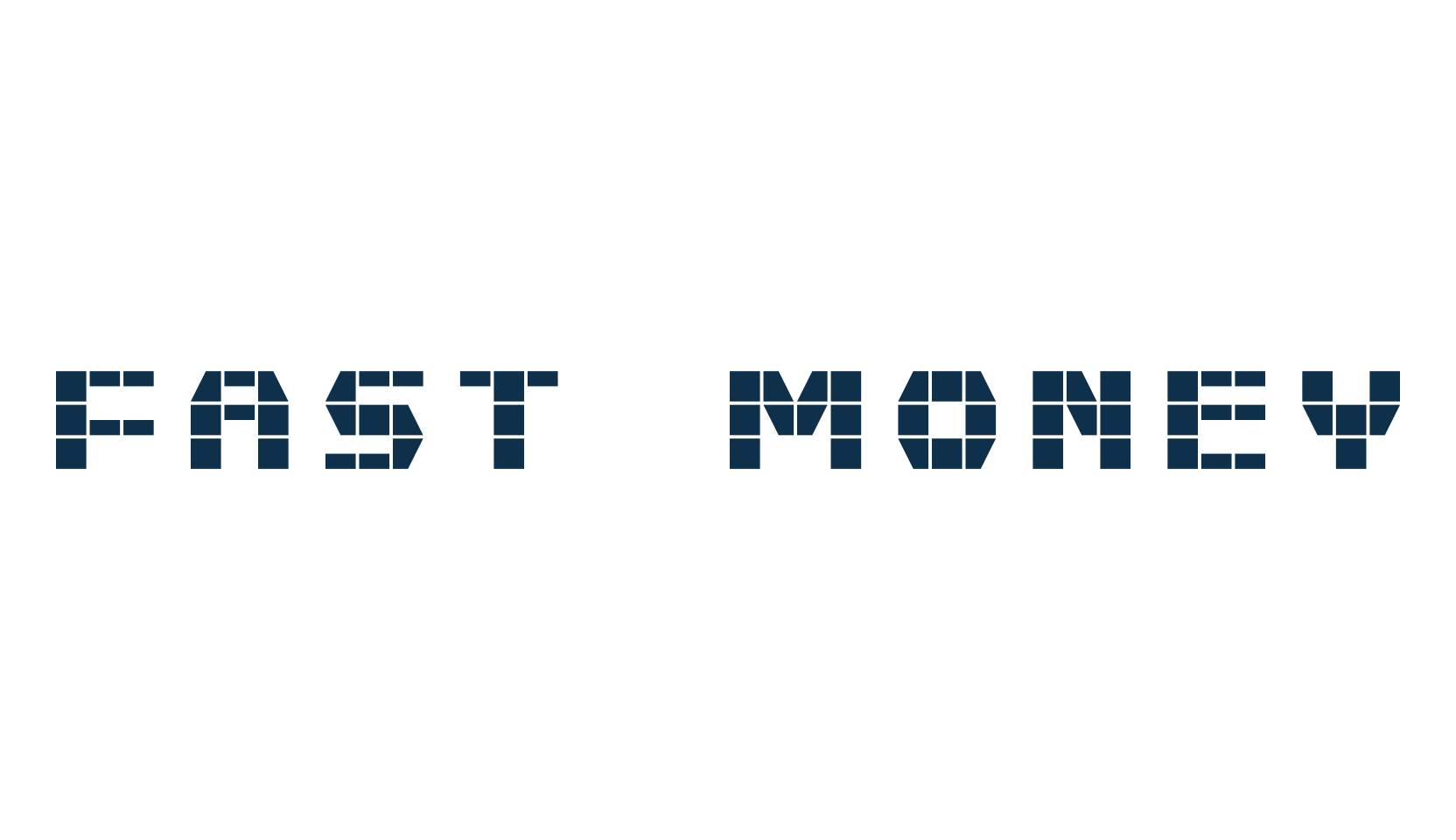 Fast Money, techno lcd sci-fi font preview