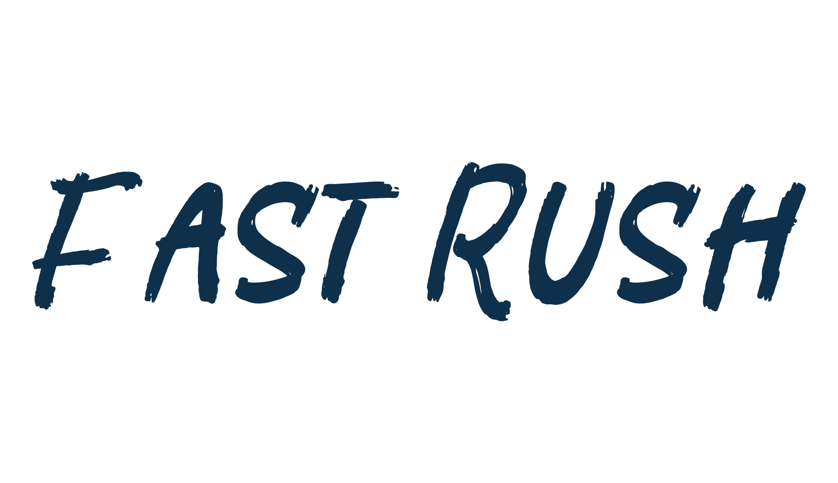 Fast Rush, brush font preview