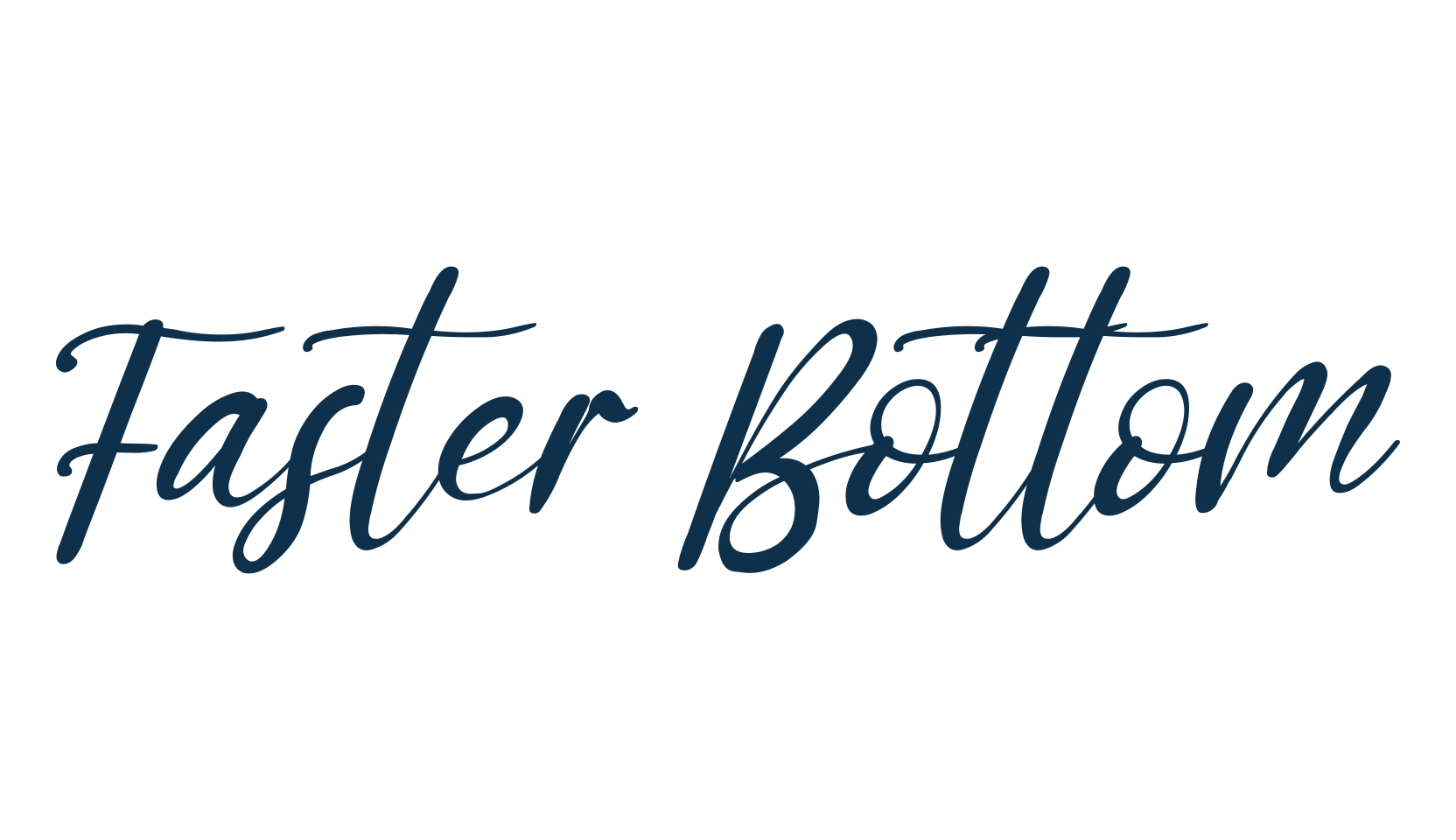 Faster Bottom, script calligraphy fancy decorative font preview
