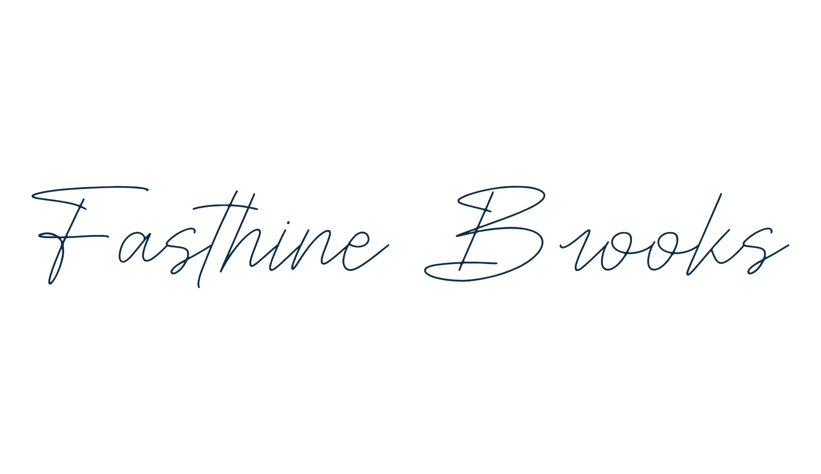 Fasthine Brooks, handwriting font preview