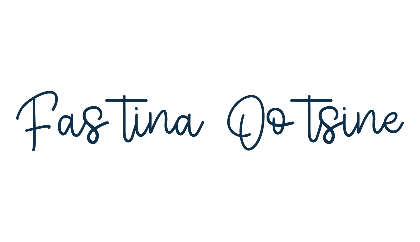 Fastina Ootsine, handwriting font preview