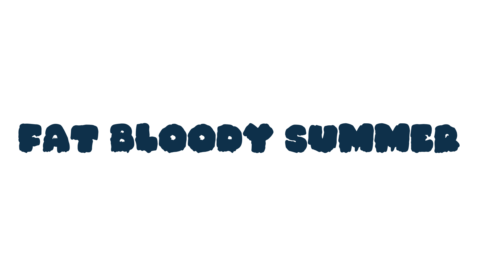 Fat Bloody Summer, holiday halloween fancy decorative horror font preview