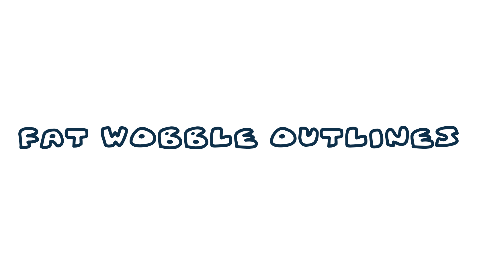 Fat Wobble Outlines, fancy cartoon decorative font preview