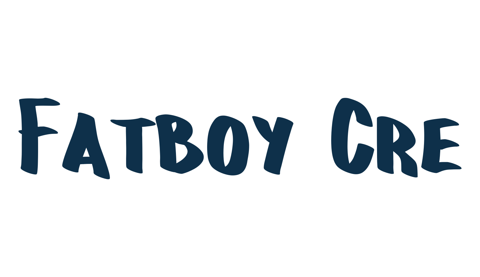 Fatboy Cre, script handwritten fancy decorative calligraphy font preview
