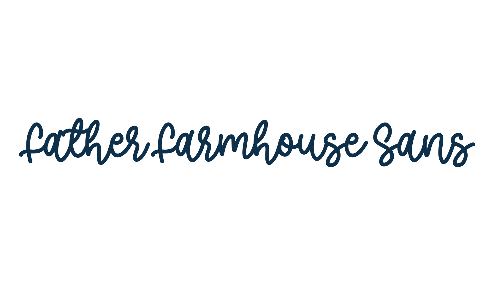 Father Farmhouse Sans, handwriting font preview
