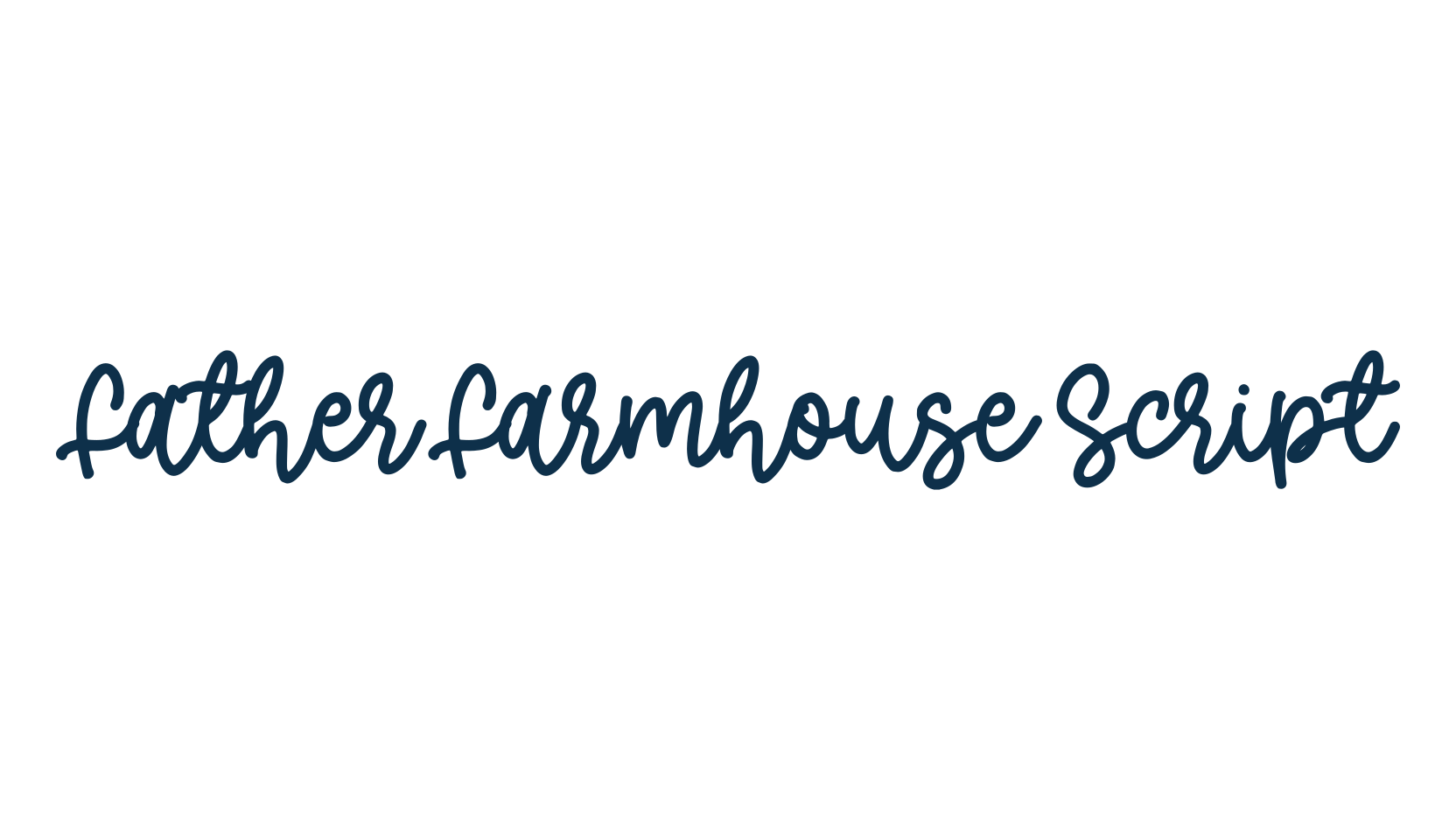 Father Farmhouse Script, handwriting font preview