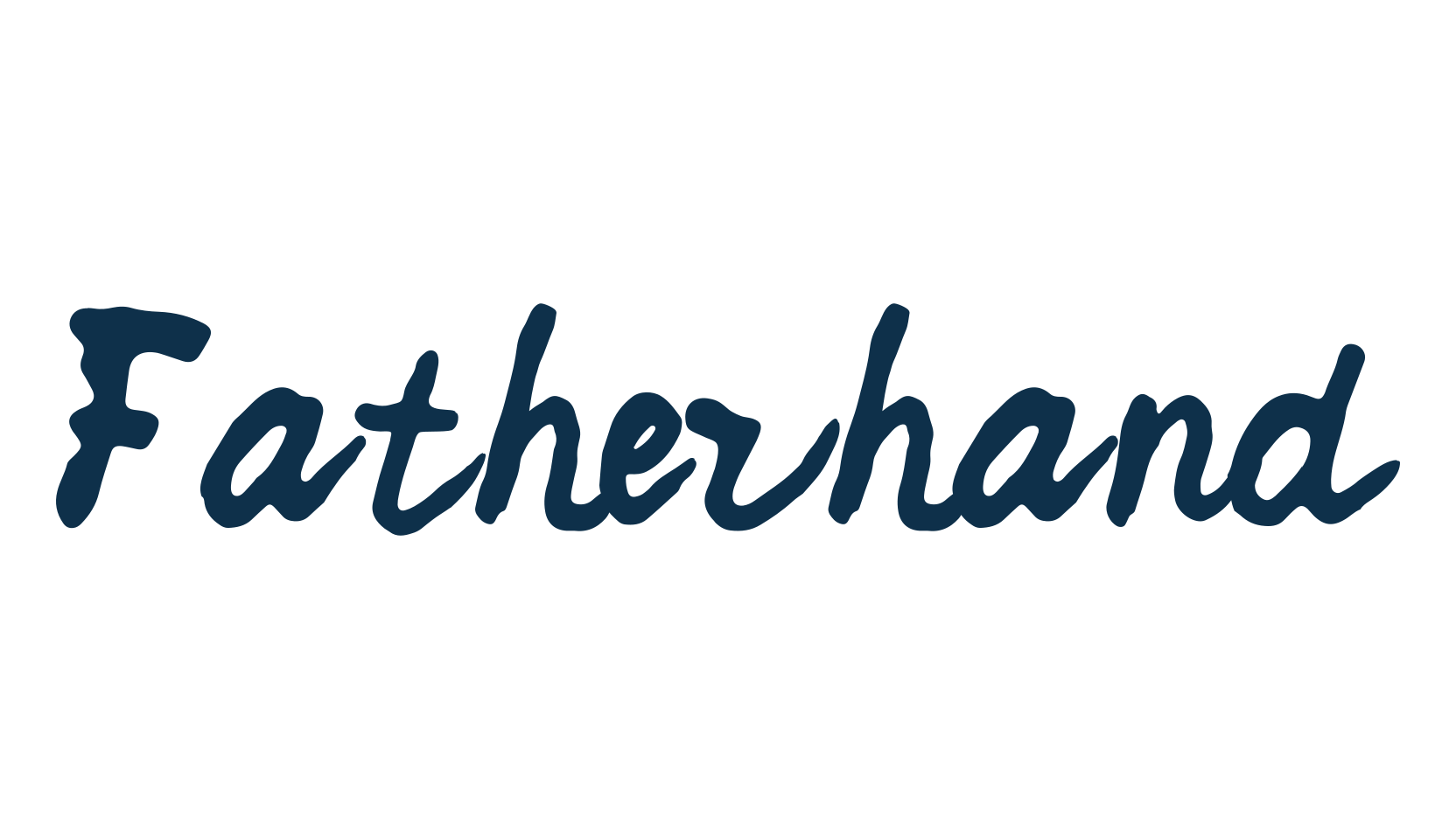Fatherhand, script handwritten fancy decorative calligraphy font preview