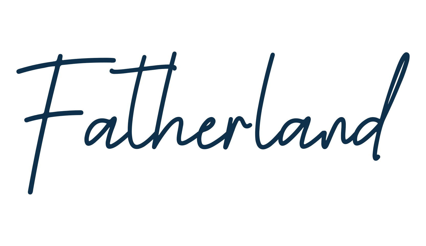 Fatherland, handwriting font preview
