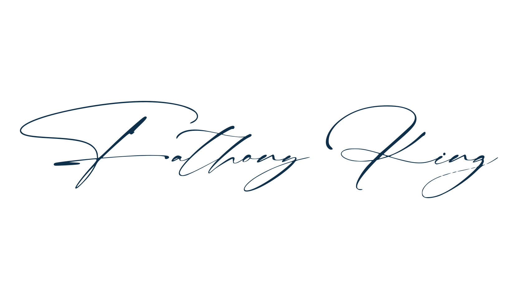 Fathony King, script handwritten fancy decorative calligraphy font preview